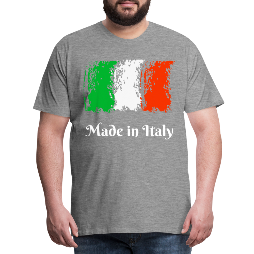 Männer Premium T-Shirt - Made in Italy - Grau meliert