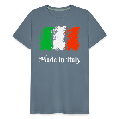 Männer Premium T-Shirt - Made in Italy - Blaugrau