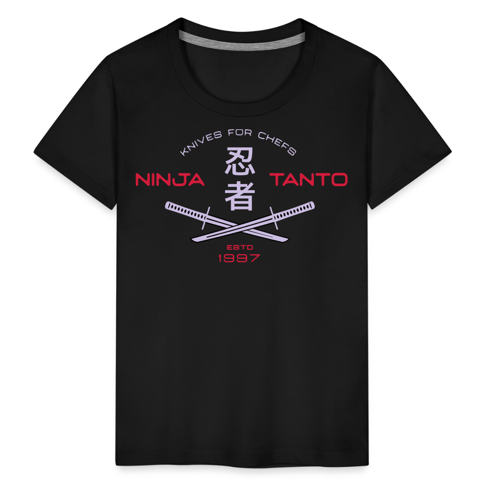 Kinder Premium T-Shirt - Ninja Tanto - Schwarz