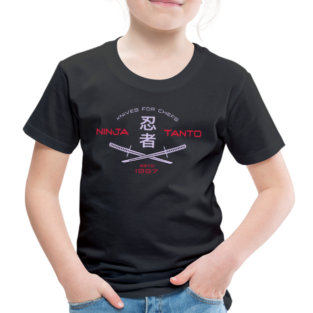 Kinder Premium T-Shirt - Ninja Tanto - Schwarz