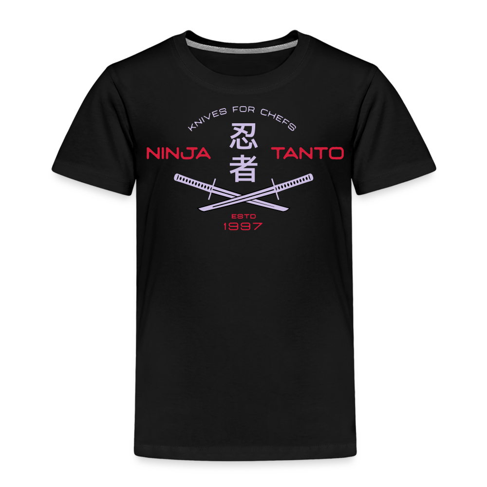 Kinder Premium T-Shirt - Ninja Tanto - Schwarz