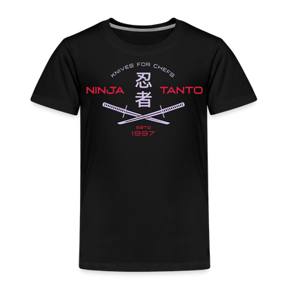 Kinder Premium T-Shirt - Ninja Tanto - Schwarz