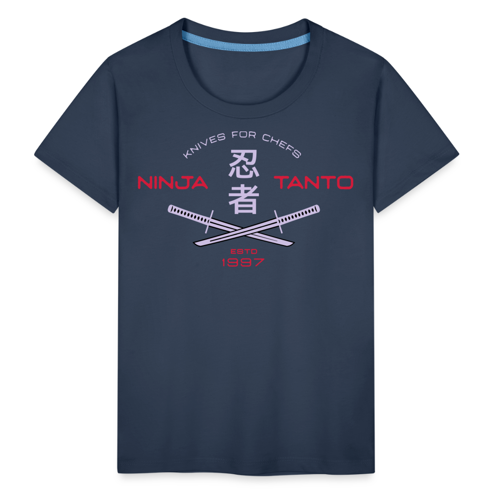 Kinder Premium T-Shirt - Ninja Tanto - Navy