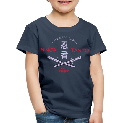 Kinder Premium T-Shirt - Ninja Tanto - Navy