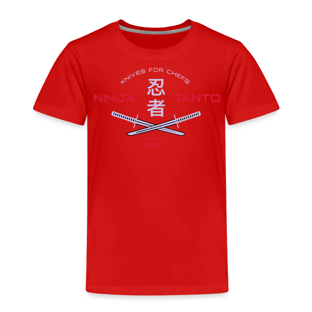 Kinder Premium T-Shirt - Ninja Tanto - Rot