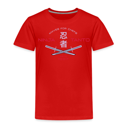 Kinder Premium T-Shirt - Ninja Tanto - Rot