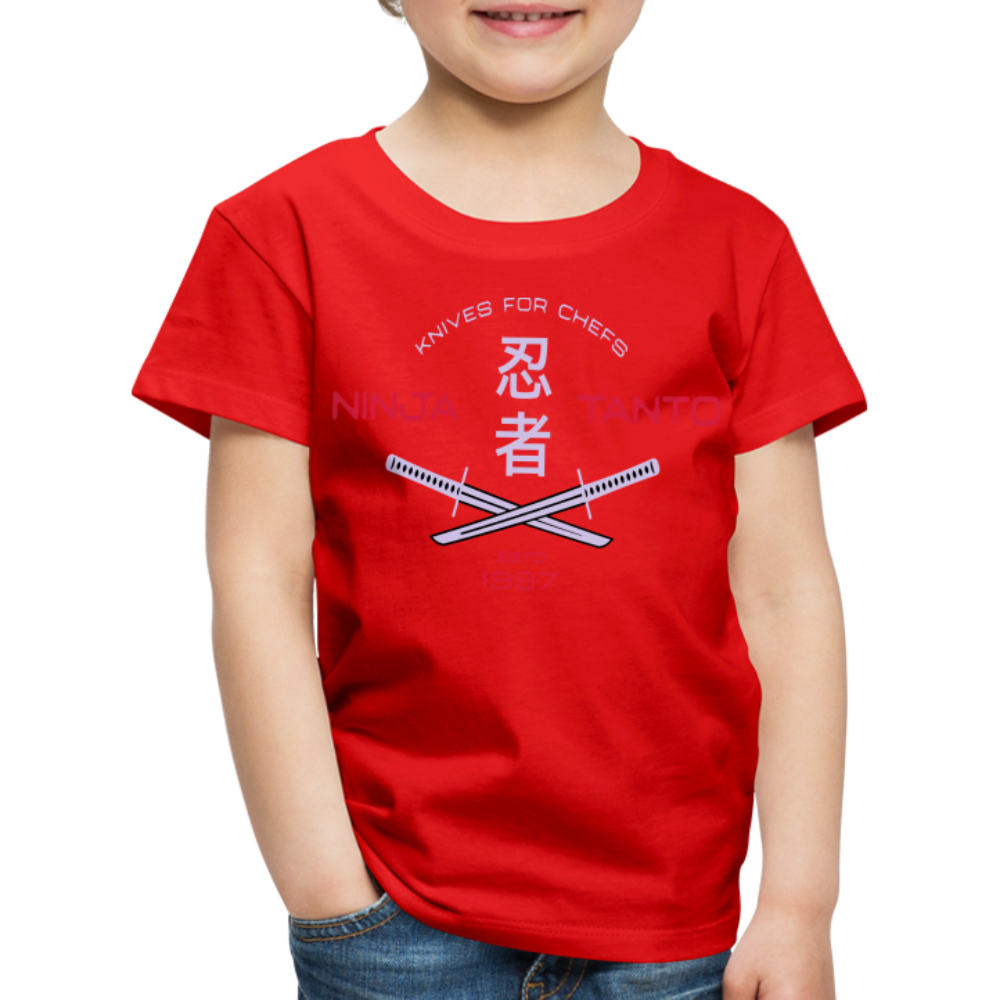 Kinder Premium T-Shirt - Ninja Tanto - Rot