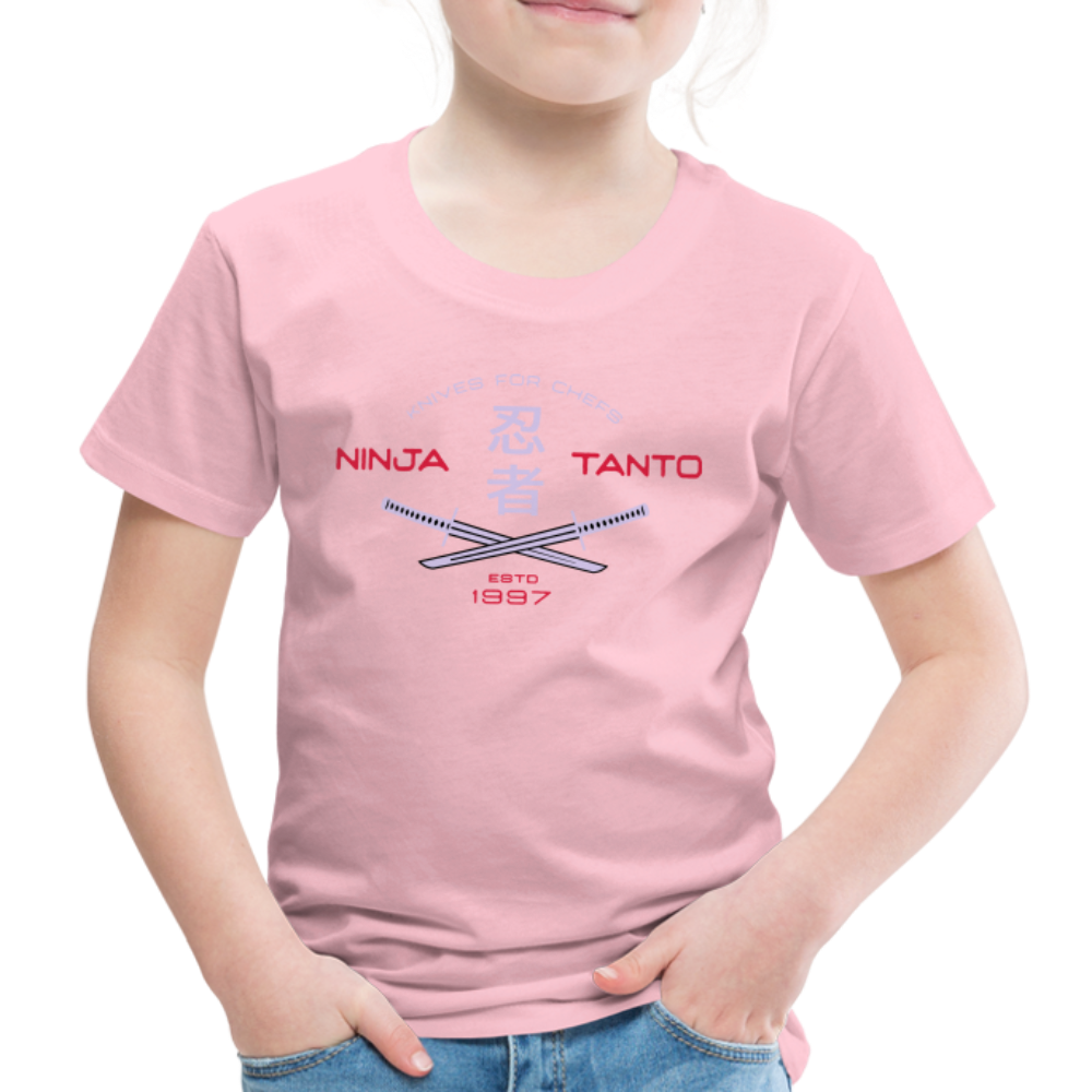 Kinder Premium T-Shirt - Ninja Tanto - Hellrosa