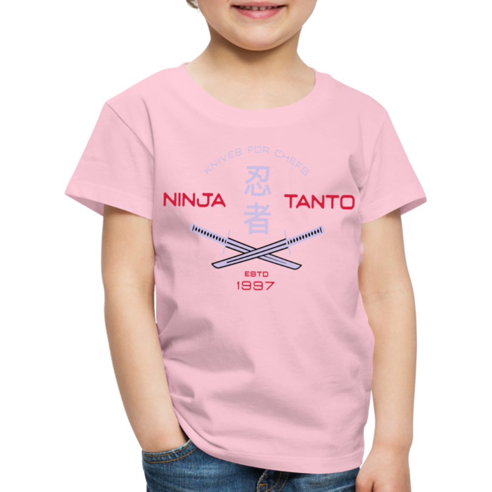 Kinder Premium T-Shirt - Ninja Tanto - Hellrosa