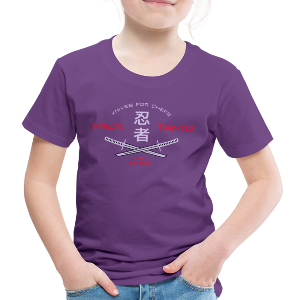 Kinder Premium T-Shirt - Ninja Tanto - Lila