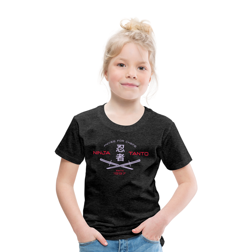 Kinder Premium T-Shirt - Ninja Tanto - Anthrazit