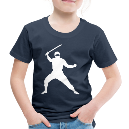 Kinder Premium T-Shirt - Ninja Design mit Katana - Navy