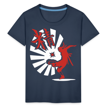 Kinder Premium T-Shirt - Ninja Shirt chinesisch - Navy