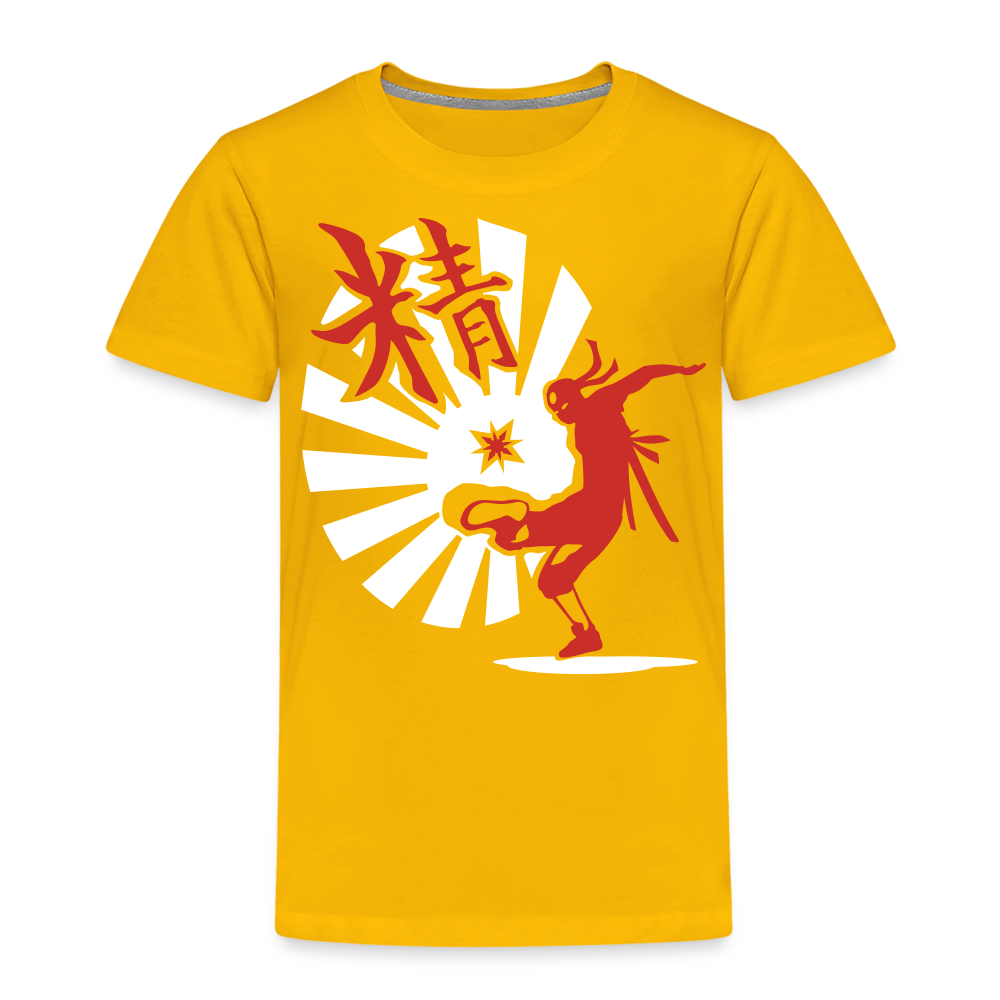 Kinder Premium T-Shirt - Ninja Shirt chinesisch - Sonnengelb