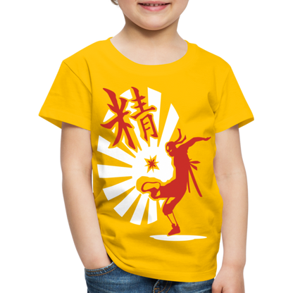 Kinder Premium T-Shirt - Ninja Shirt chinesisch - Sonnengelb