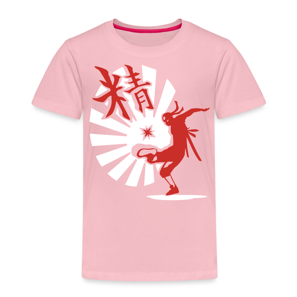 Kinder Premium T-Shirt - Ninja Shirt chinesisch - Hellrosa