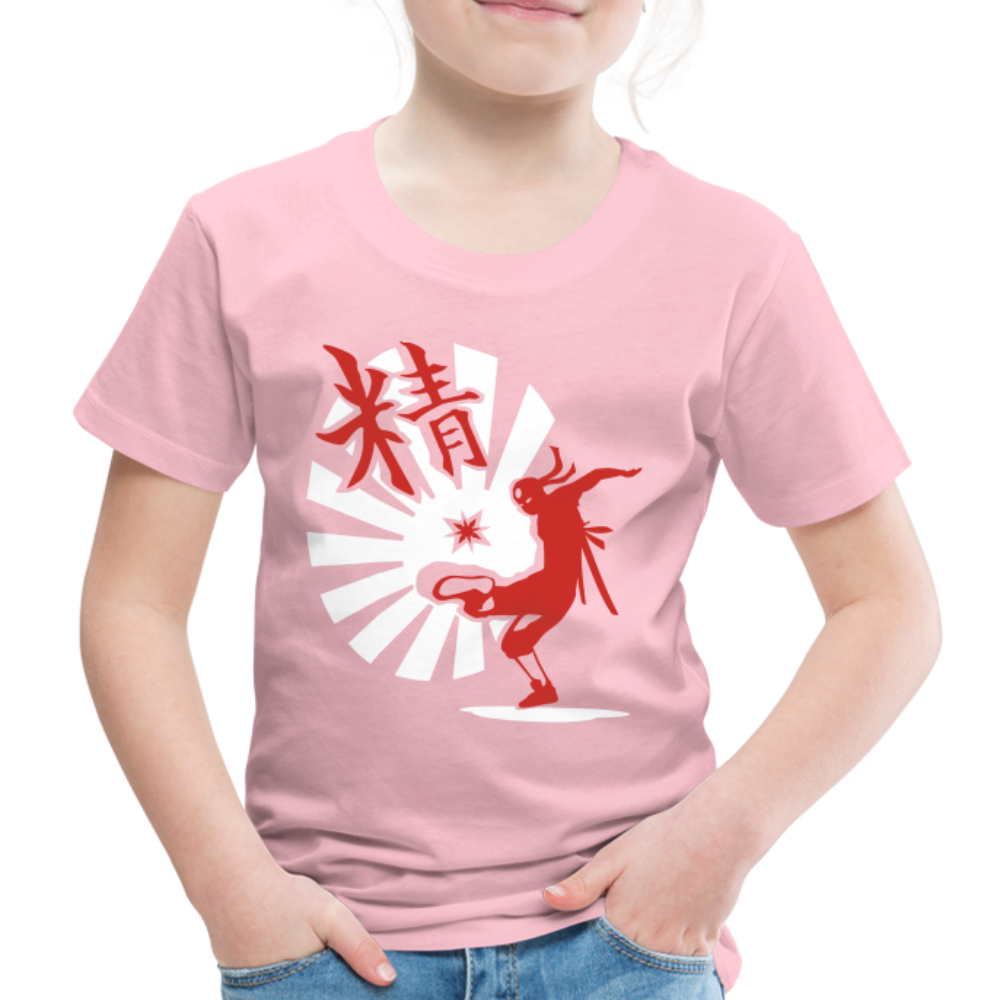 Kinder Premium T-Shirt - Ninja Shirt chinesisch - Hellrosa