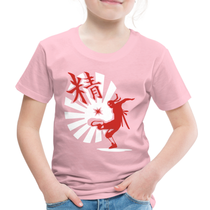 Kinder Premium T-Shirt - Ninja Shirt chinesisch - Hellrosa