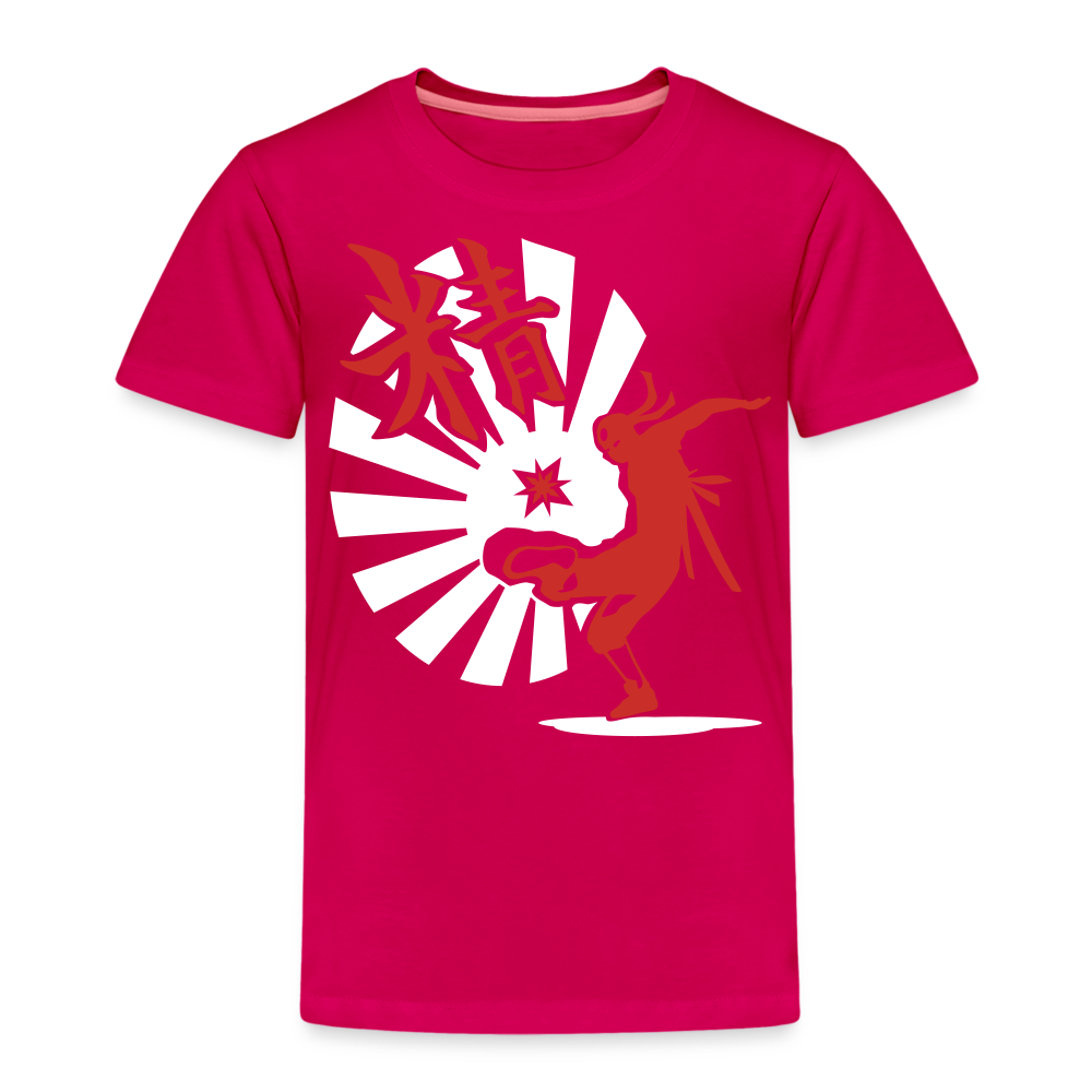 Kinder Premium T-Shirt - Ninja Shirt chinesisch - dunkles Pink