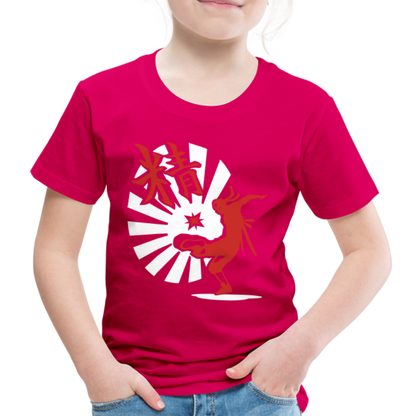 Kinder Premium T-Shirt - Ninja Shirt chinesisch - dunkles Pink