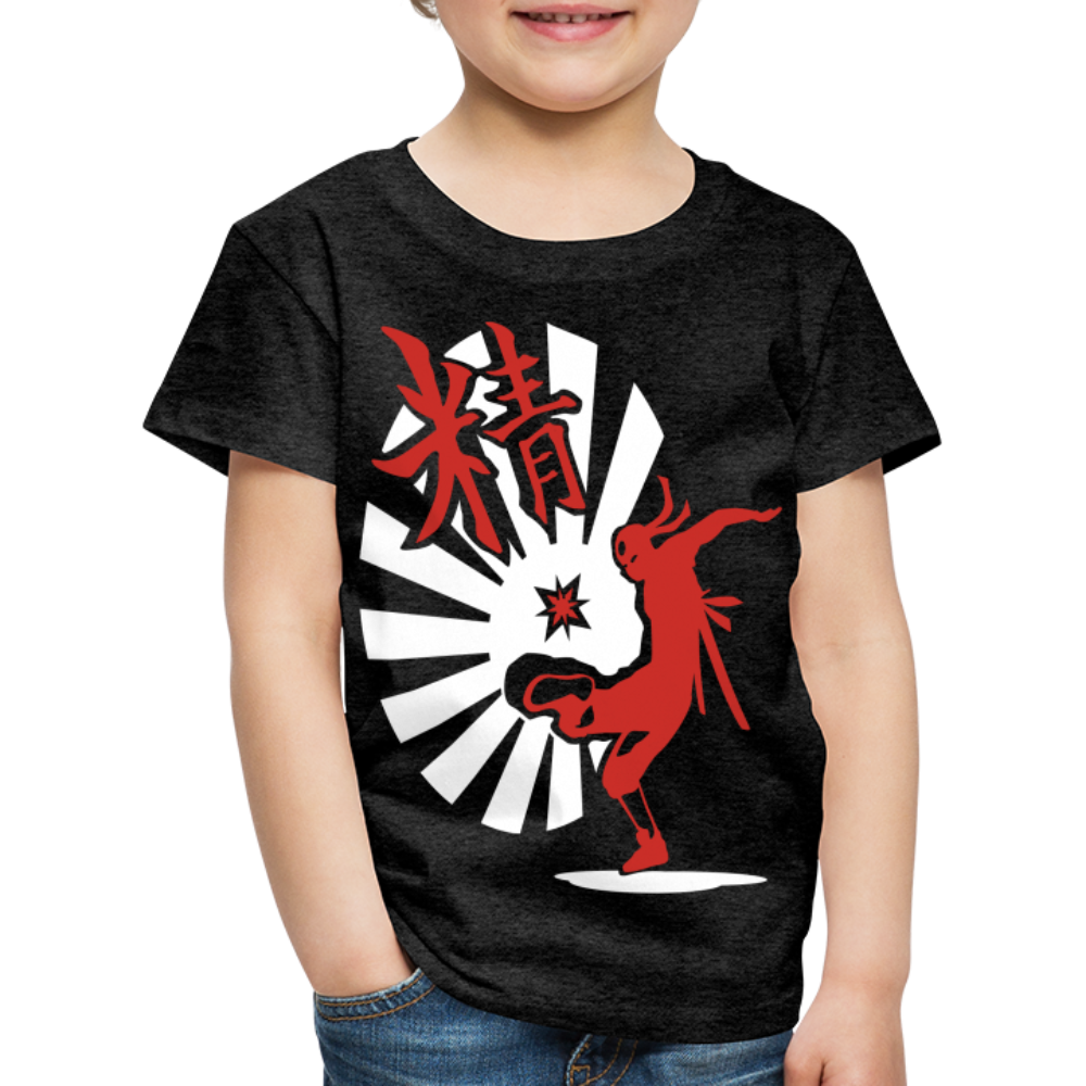 Kinder Premium T-Shirt - Ninja Shirt chinesisch - Anthrazit