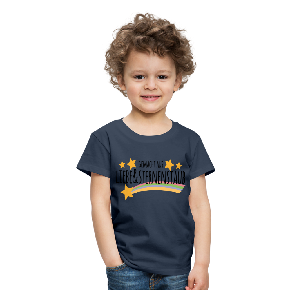 Kinder Premium T-Shirt - Gemacht aus Liebe & Sternenstaub - Navy