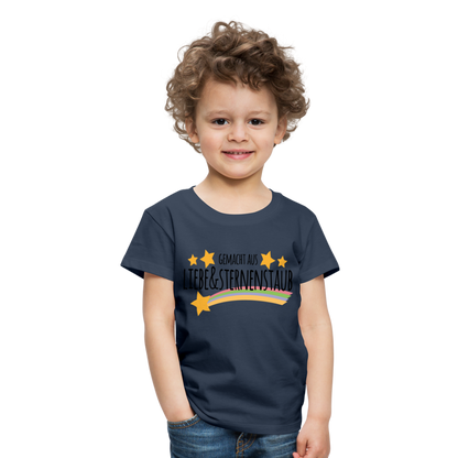 Kinder Premium T-Shirt - Gemacht aus Liebe & Sternenstaub - Navy