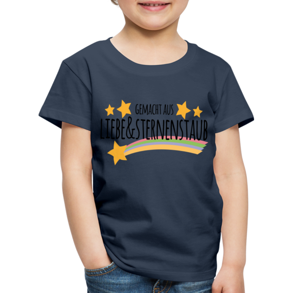 Kinder Premium T-Shirt - Gemacht aus Liebe & Sternenstaub - Navy