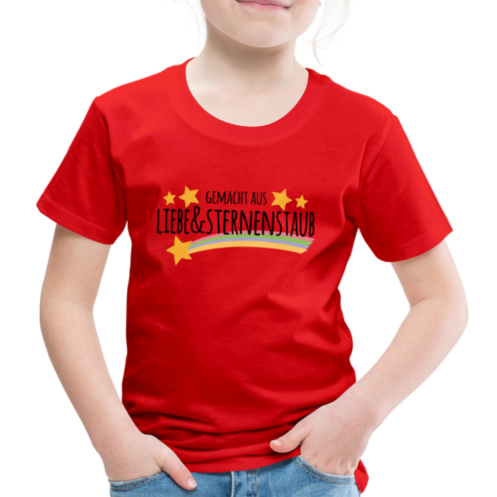 Kinder Premium T-Shirt - Gemacht aus Liebe & Sternenstaub - Rot