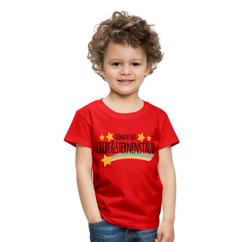 Kinder Premium T-Shirt - Gemacht aus Liebe & Sternenstaub - Rot