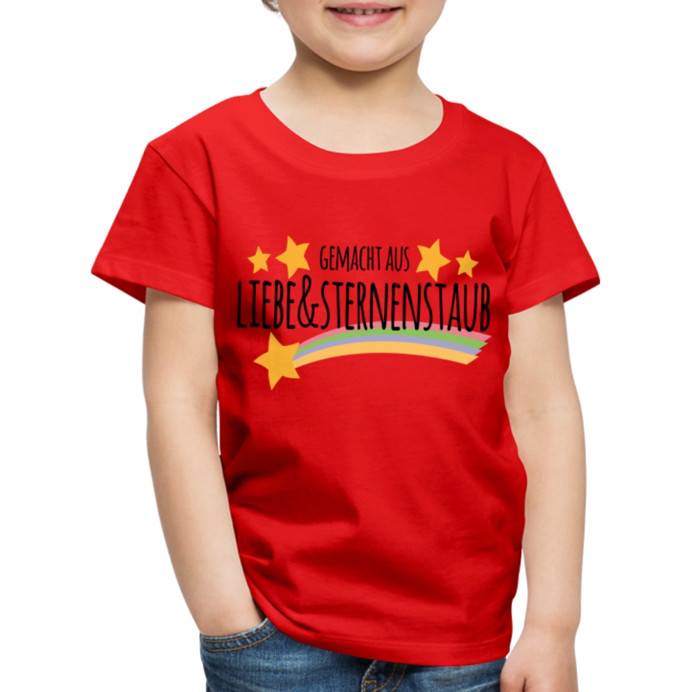 Kinder Premium T-Shirt - Gemacht aus Liebe & Sternenstaub - Rot