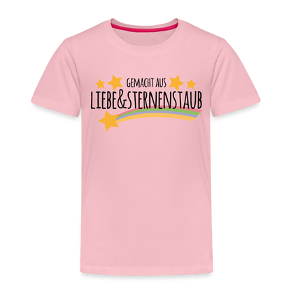 Kinder Premium T-Shirt - Gemacht aus Liebe & Sternenstaub - Hellrosa