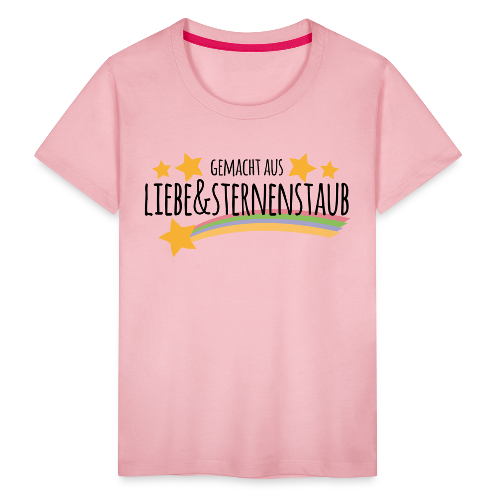 Kinder Premium T-Shirt - Gemacht aus Liebe & Sternenstaub - Hellrosa