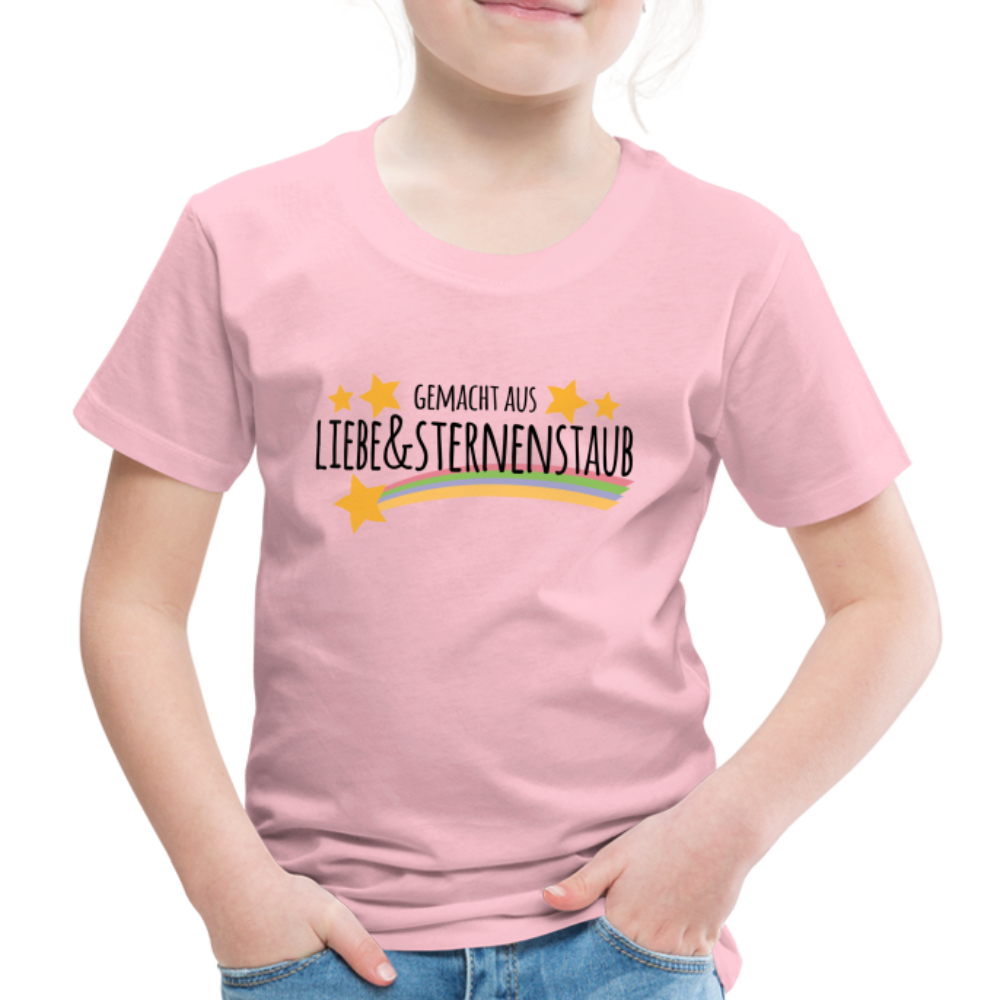 Kinder Premium T-Shirt - Gemacht aus Liebe & Sternenstaub - Hellrosa