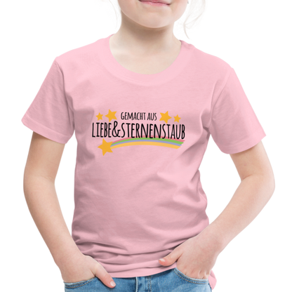 Kinder Premium T-Shirt - Gemacht aus Liebe & Sternenstaub - Hellrosa