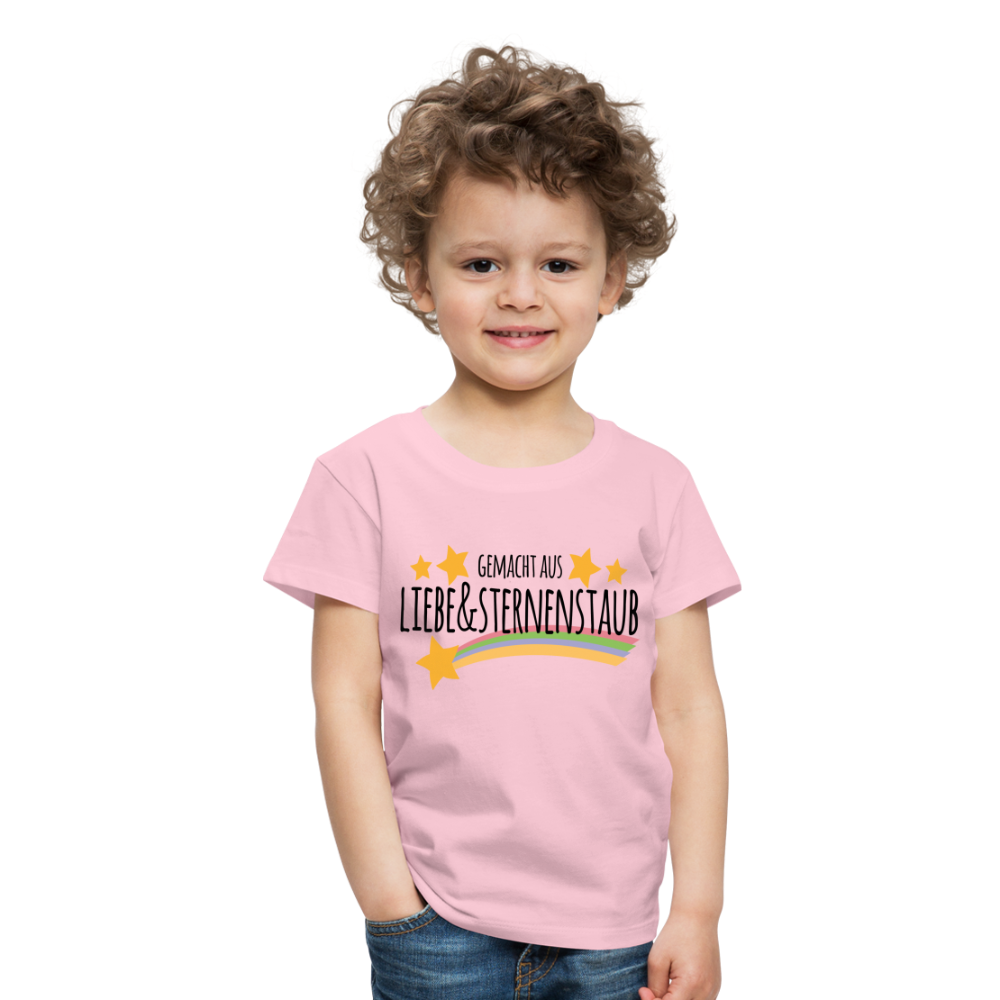 Kinder Premium T-Shirt - Gemacht aus Liebe & Sternenstaub - Hellrosa