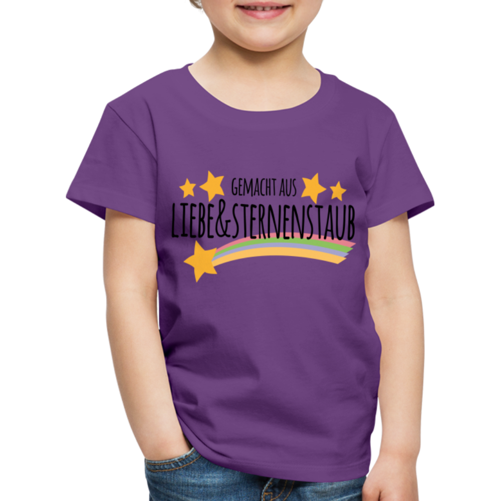 Kinder Premium T-Shirt - Gemacht aus Liebe & Sternenstaub - Lila