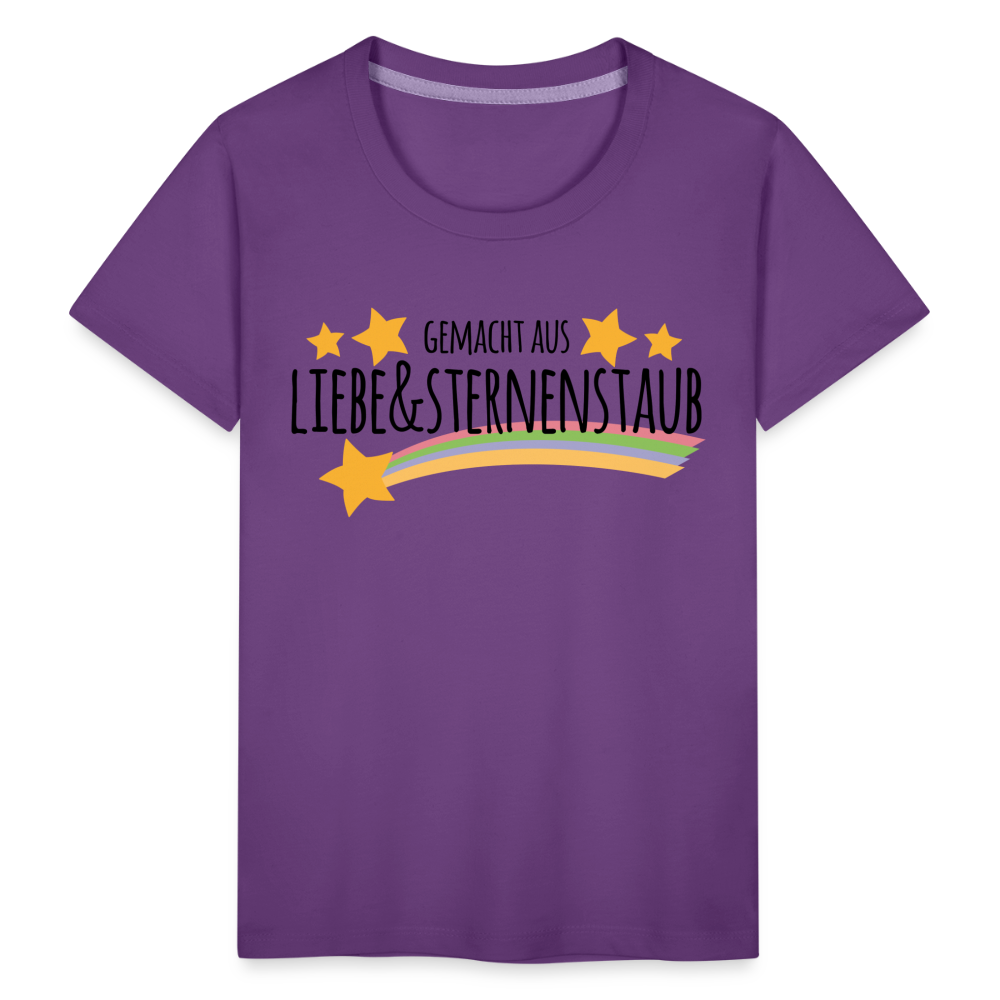 Kinder Premium T-Shirt - Gemacht aus Liebe & Sternenstaub - Lila