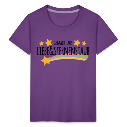 Kinder Premium T-Shirt - Gemacht aus Liebe & Sternenstaub - Lila