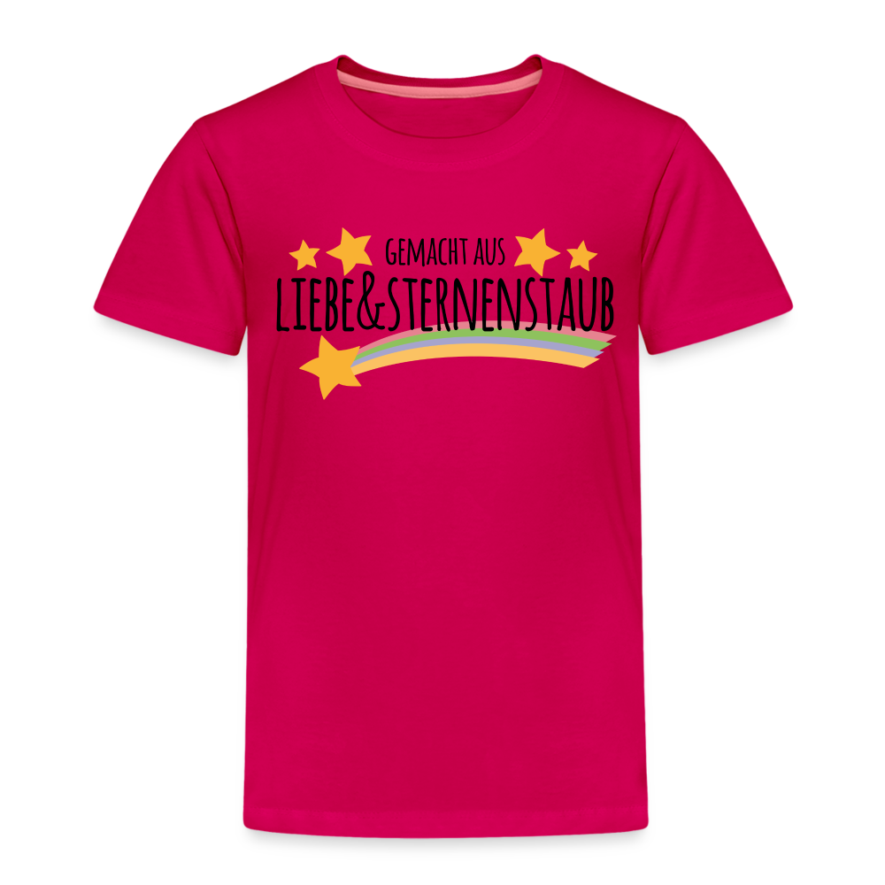 Kinder Premium T-Shirt - Gemacht aus Liebe & Sternenstaub - dunkles Pink