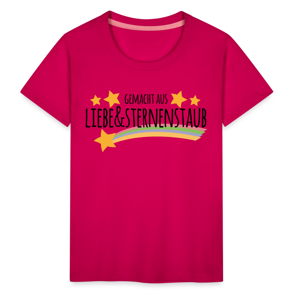 Kinder Premium T-Shirt - Gemacht aus Liebe & Sternenstaub - dunkles Pink