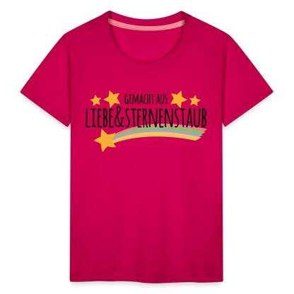 Kinder Premium T-Shirt - Gemacht aus Liebe & Sternenstaub - dunkles Pink