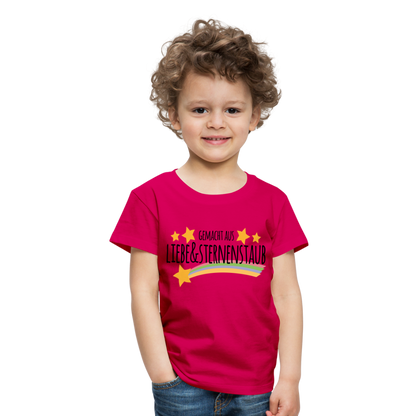 Kinder Premium T-Shirt - Gemacht aus Liebe & Sternenstaub - dunkles Pink