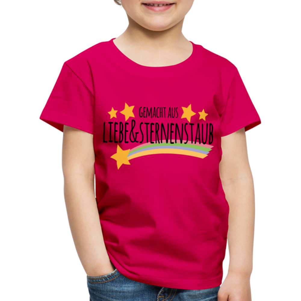 Kinder Premium T-Shirt - Gemacht aus Liebe & Sternenstaub - dunkles Pink