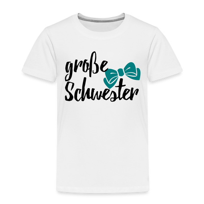 Kinder Premium T-Shirt - große Schwester Design - weiß