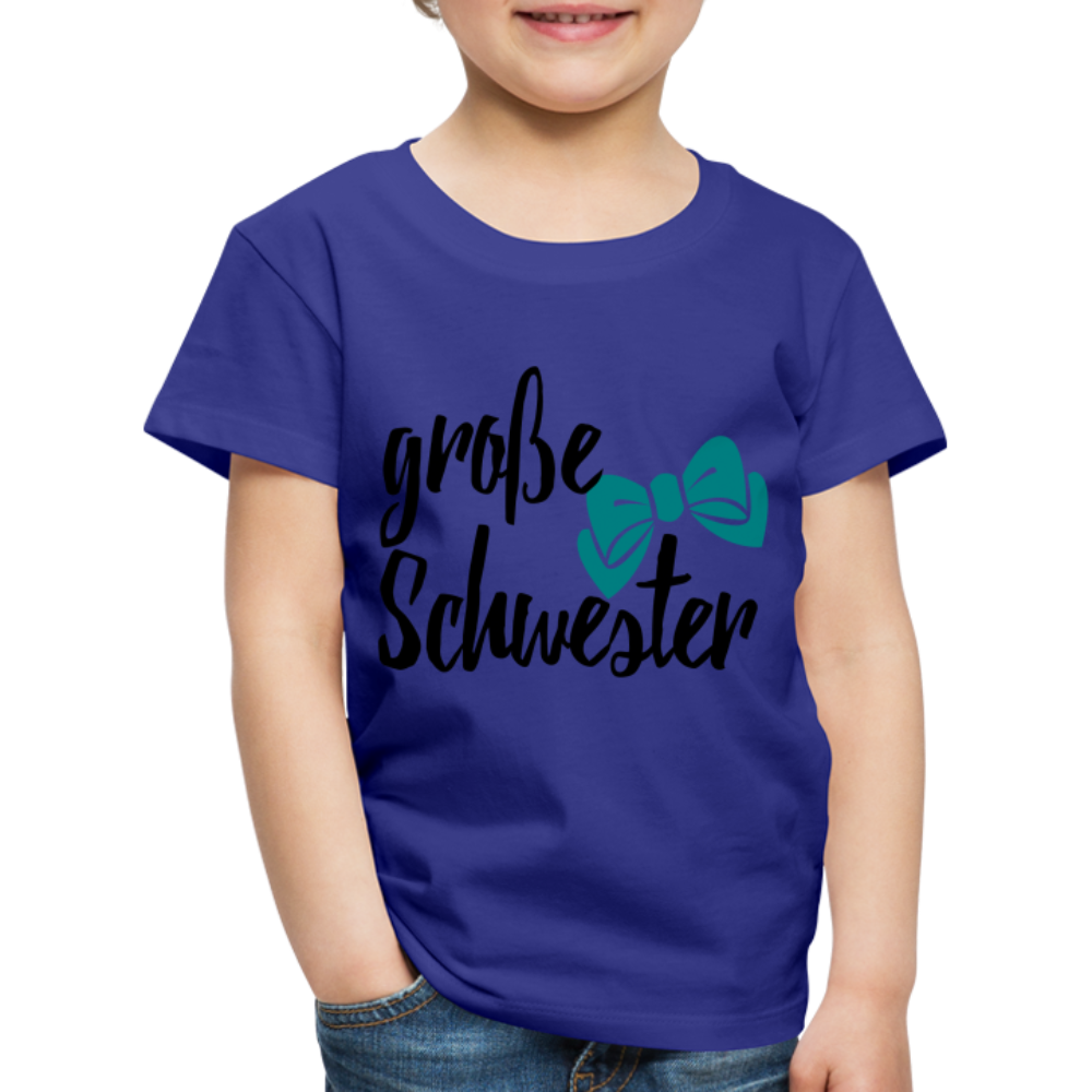 Kinder Premium T-Shirt - große Schwester Design - Königsblau