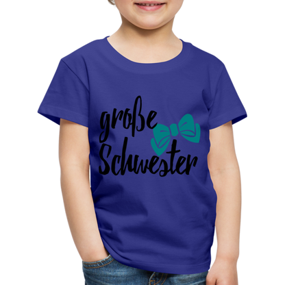 Kinder Premium T-Shirt - große Schwester Design - Königsblau