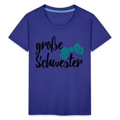 Kinder Premium T-Shirt - große Schwester Design - Königsblau