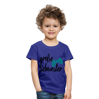 Kinder Premium T-Shirt - große Schwester Design - Königsblau