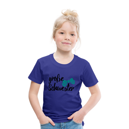 Kinder Premium T-Shirt - große Schwester Design - Königsblau